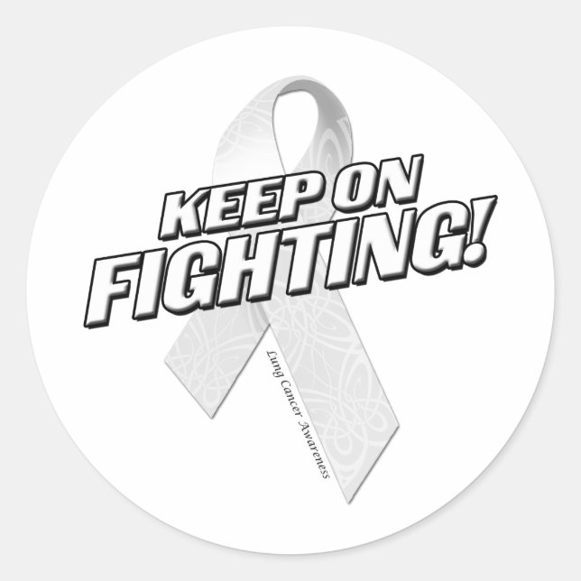 Adesivo Continue lutando contra o Cancer pulmonar (Frente)
