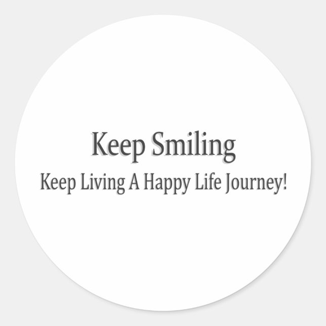 Adesivo "Continue sorrindo" Design. Comprar Agora (Frente)