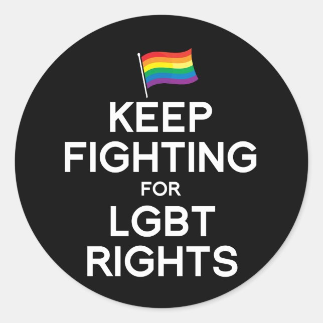 ADESIVO CONTINUEM LUTANDO PELOS DIREITOS LGBT (Frente)
