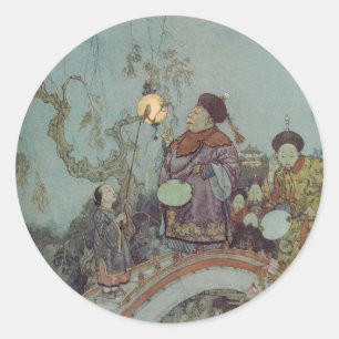 Adesivo Conto de Fadas Vintage, Rouxinol por Edmund Dulac