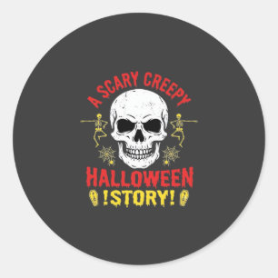 Adesivo Conto de Halloween Assustadoramente Sinistro Crâni