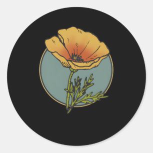 Adesivo Contorno Criativo Da California Poppy E Frente De 