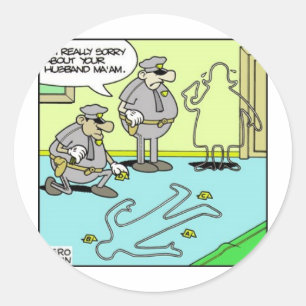 Adesivo Contorno de Giz Presentes Engraçados da Polícia & 