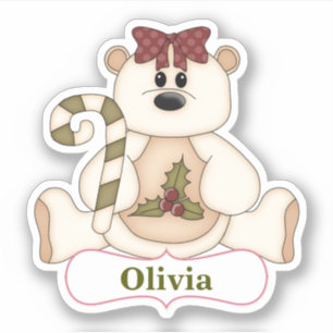 Adesivo Contorno de Natal do Urso do Candy