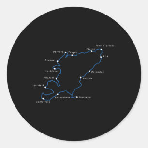 Adesivo Contorno de Rota 500 da Costa Norte com Nomes de L