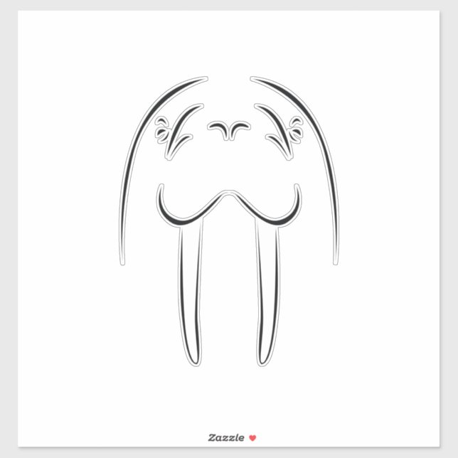 Adesivo Contorno de Walrus (Folha)