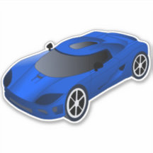 Contorno do Carro Race Azul
