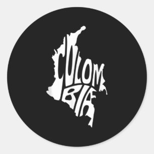 Adesivo Contorno do Gráfico de Citação do Mapa Colômbia