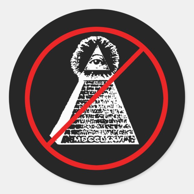 Adesivo Contra os Illuminati (Frente)