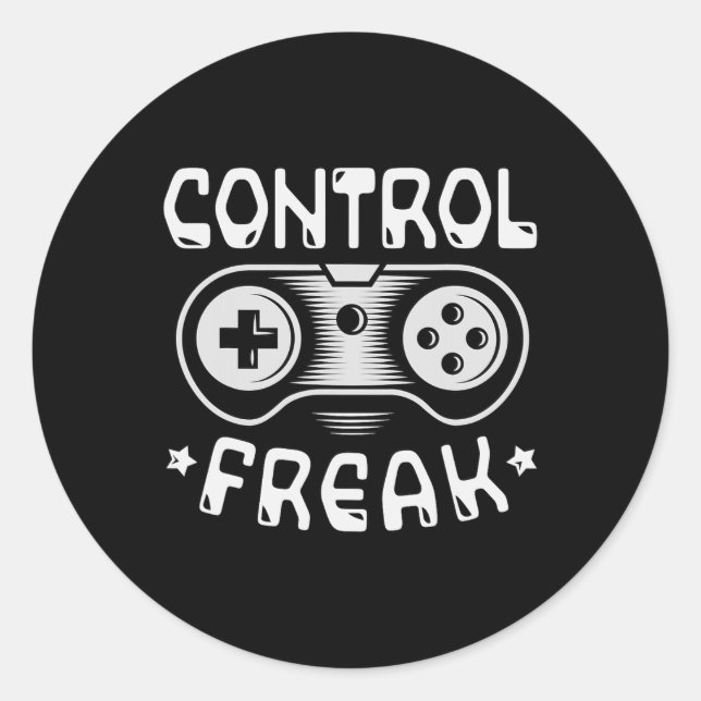 Adesivo Control Freak - Gamer de Videos games de jogos eng (Frente)