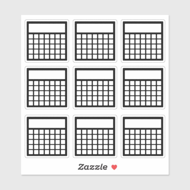 Adesivo Controlador de Habitação Mensal (Folha)