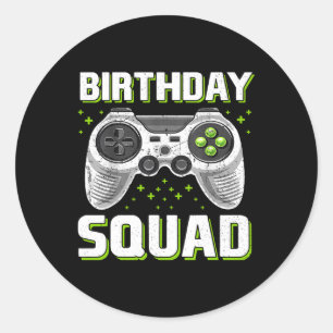 Adesivo Controlador De Jogo De Esquadrão Birthday Para Gam