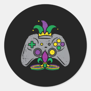 Adesivo Controlador de Jogo Mardi Gras Gamer Homens Menino