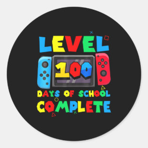 Adesivo Controlador de Jogo Nível 100 Dias de Escola Compl
