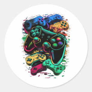 Adesivo Controlador de Jogos de Vídeo do Jogador de Contro