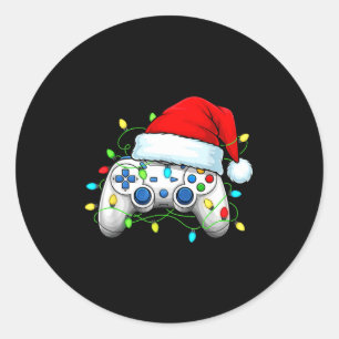 Adesivo Controlador de Video Game Chapéu de Natal do Papai