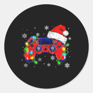 Adesivo Controlador de Video Game Natal Chapéu de Papai No