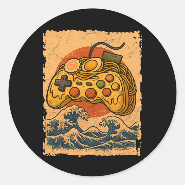 Adesivo Controlador de Video Game Ramen (Frente)