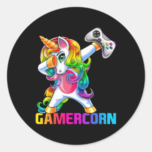 Adesivo Controlador de Video Game Unicórnio Dabbing Gamerc