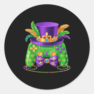 Adesivo Controlador de videogame Carnaval Jester Hat Gamer