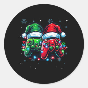 Adesivo Controladora de jogos de Natal Santa Hat