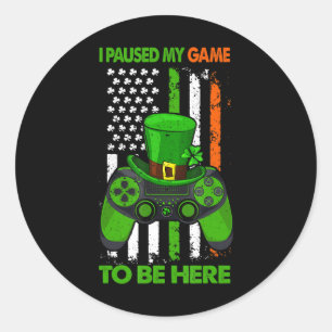Adesivo Controladora de videogame St Patricks Shamrock Iri