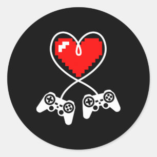 Adesivo Controladores Gamin de Dia de os namorados de Jogo