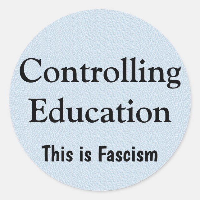 Adesivo Controlar a Educação (Frente)