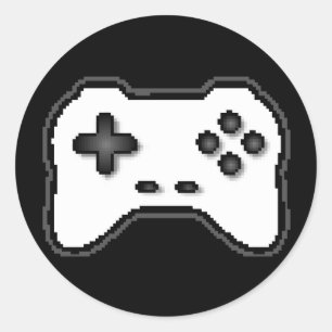Adesivo Controle de Jogo Estilo de Jogo Branco Preto de 8