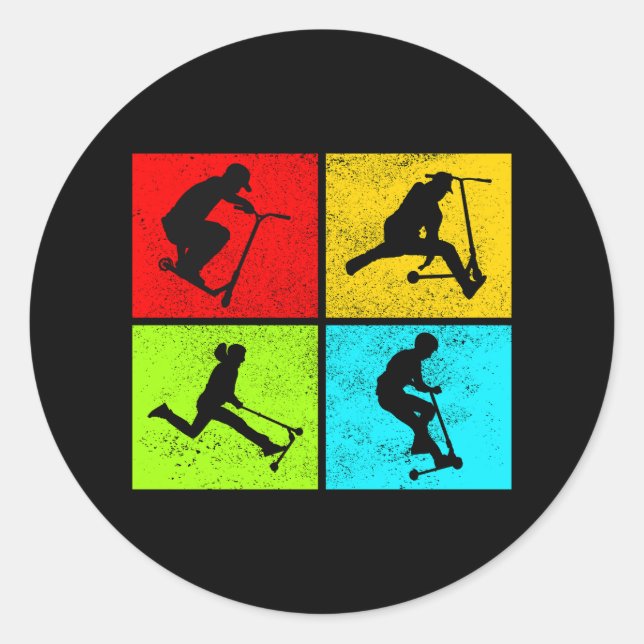 Adesivo Controle de Scootering de Estilo Livre do Patinete (Frente)