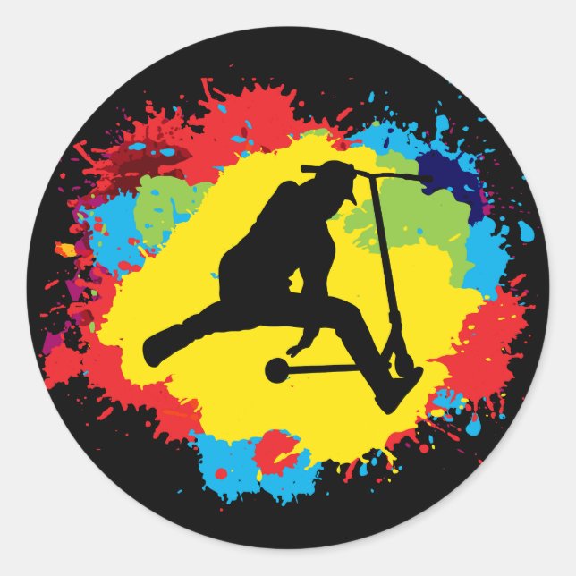 Adesivo Controle de Scootering de Estilo Livre do Patinete (Frente)