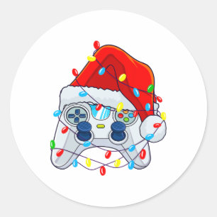 Adesivo Controle de Video Game Natal Papai Noel Gamer Meni