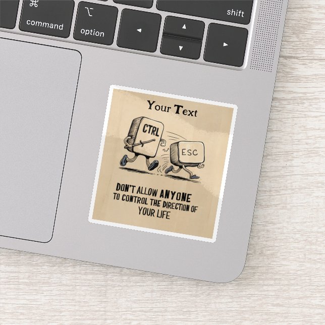 Adesivo Controle Motivacional Personalizado Sua Vida (Detalhe)