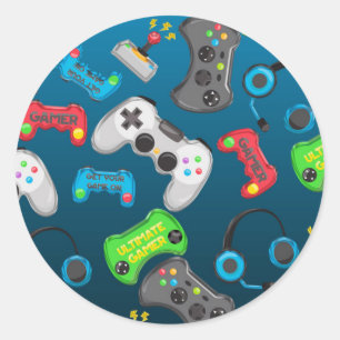 Adesivo Controles de Video Game Favor para Festa de Aniver