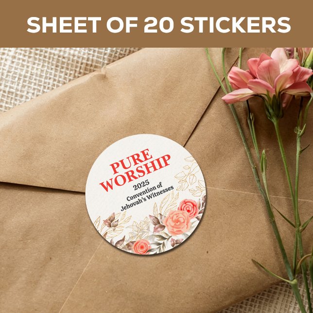 Adesivo Convenção da Adoração Pura JW 2025 Personalizada (Criador carregado)