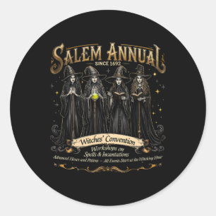Adesivo Convenção das Bruxas das Raparigas Vintage Salem A