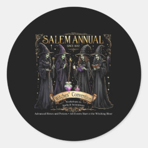 Adesivo Convenção das Bruxas de Salem, 1692, Halloween Vin