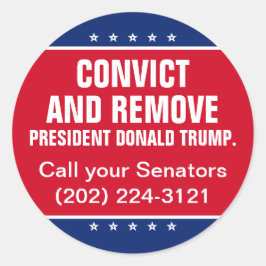 Adesivo Convencer e Remover o Presidente do Senado, Donald