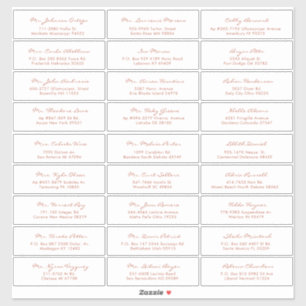 Adesivo Convidado de Casamento Terracotta de Caligrafia Si