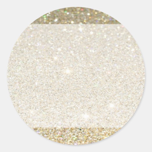 Adesivo Convidar ouro de brilho para qualquer ocasião (Frente)