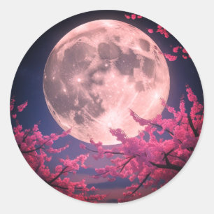 Adesivo Convite à Lua Cheia e à Cereja - Elegante