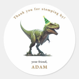 Adesivo Convite de Aniversário de Dinossauro, Aniversário 