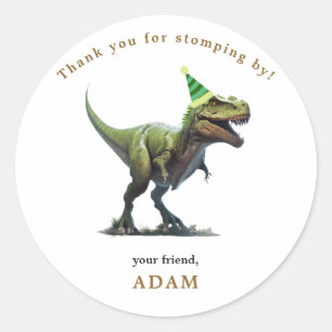 Adesivo Convite de Aniversário de Dinossauro, Aniversário 