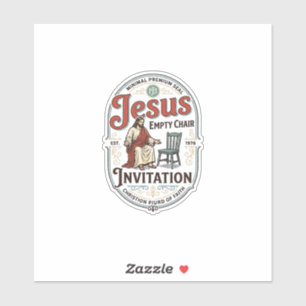 Adesivo Convite de Cadeira Vazia de Jesus Convite de Cadei