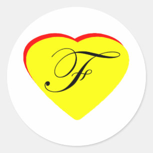 Adesivo Convite De Casamento Coração Vermelho Amarelo F O 