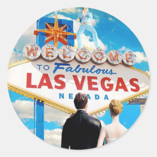 Adesivo Convite de Casamento de Las Vegas