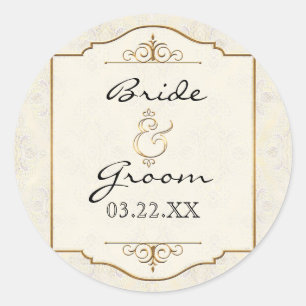 Adesivo Convite de casamento elegante formal clássico do