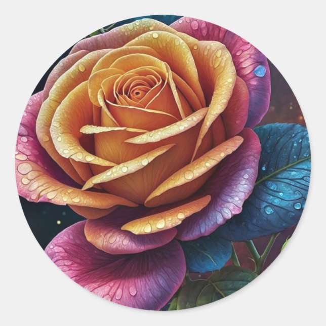 Adesivo Convite de casamento elegante Seal rose (Frente)