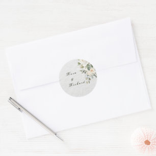 Adesivo Convite de Casamento Floral Elegante