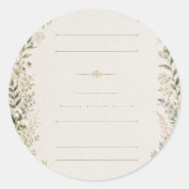 Adesivo Convite de Casamento Floral Luxuoso